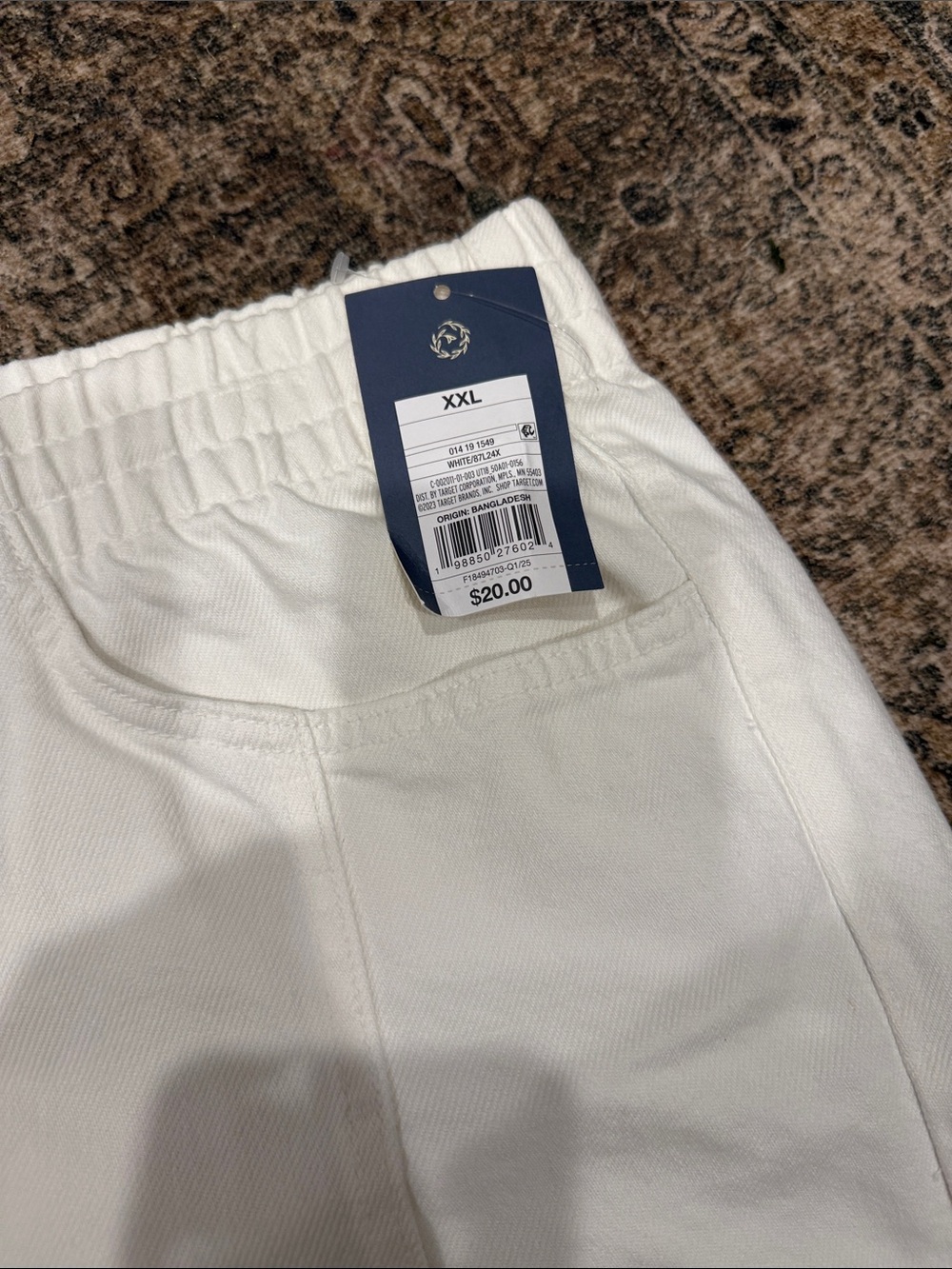 Universal Thread White Drawstring Elastic Waist Jean Shorts XXL NEW - Picture 2 of 2